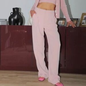 ARITZIA WILFRED Effortless Pants Poetic Pink High Rise 6 Aritzia